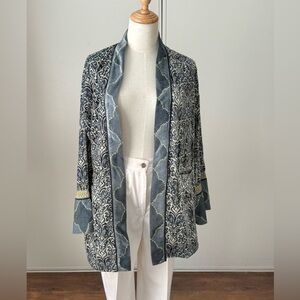 💮Soft Surroundings Aurora Velvet Open Kimono